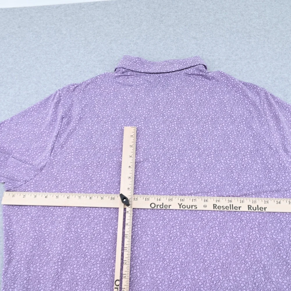 Adidas Ultimate365 Golf Polo Mens 3XL Purple Abstract Mini Bunker Shirt JY1906